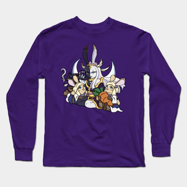 Moon Bunnies Long Sleeve T-Shirt by amarysdesigns